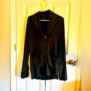 LA made tunic fashion sweatshirt in forest green.